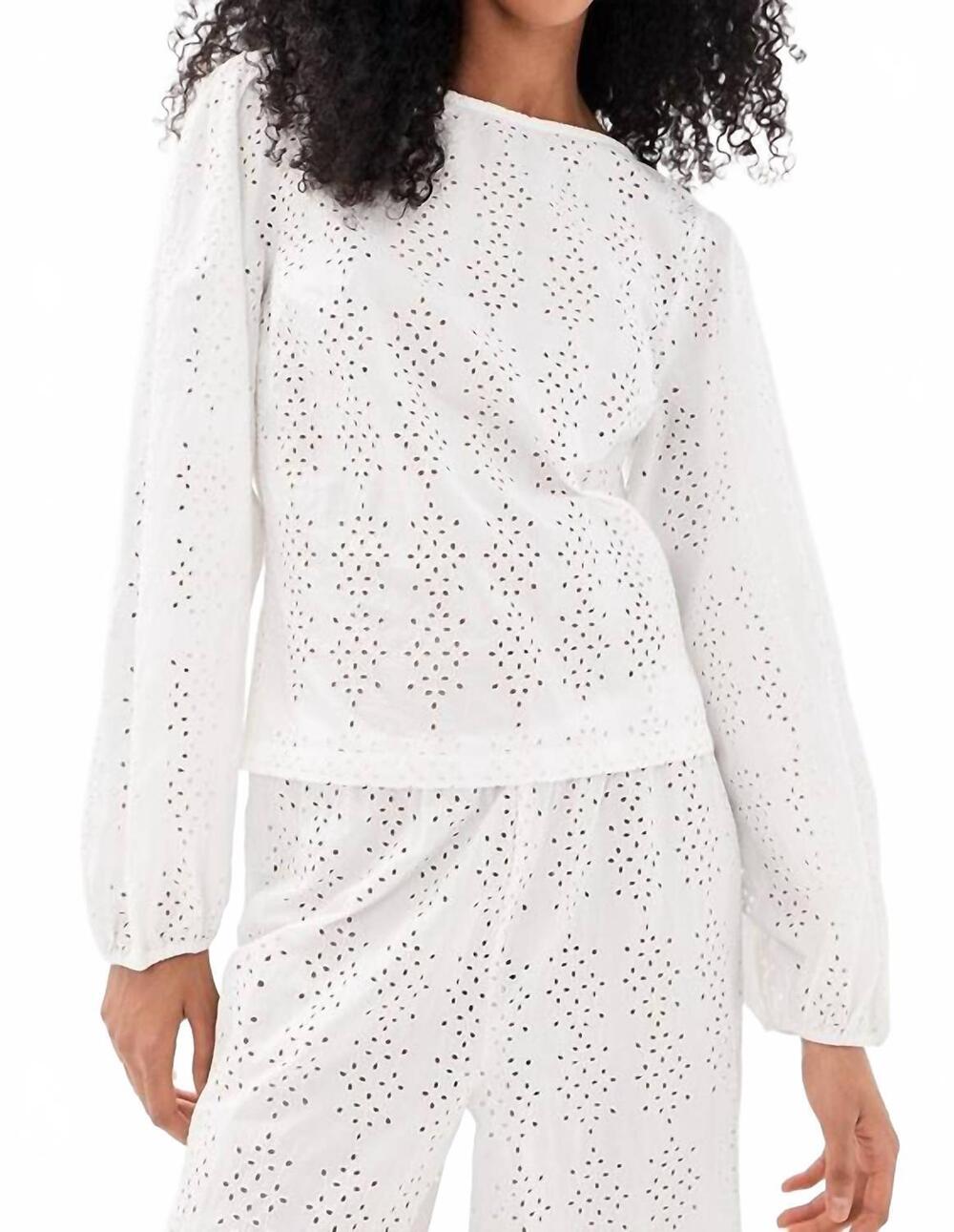NEW POSSE harriet blouse in white